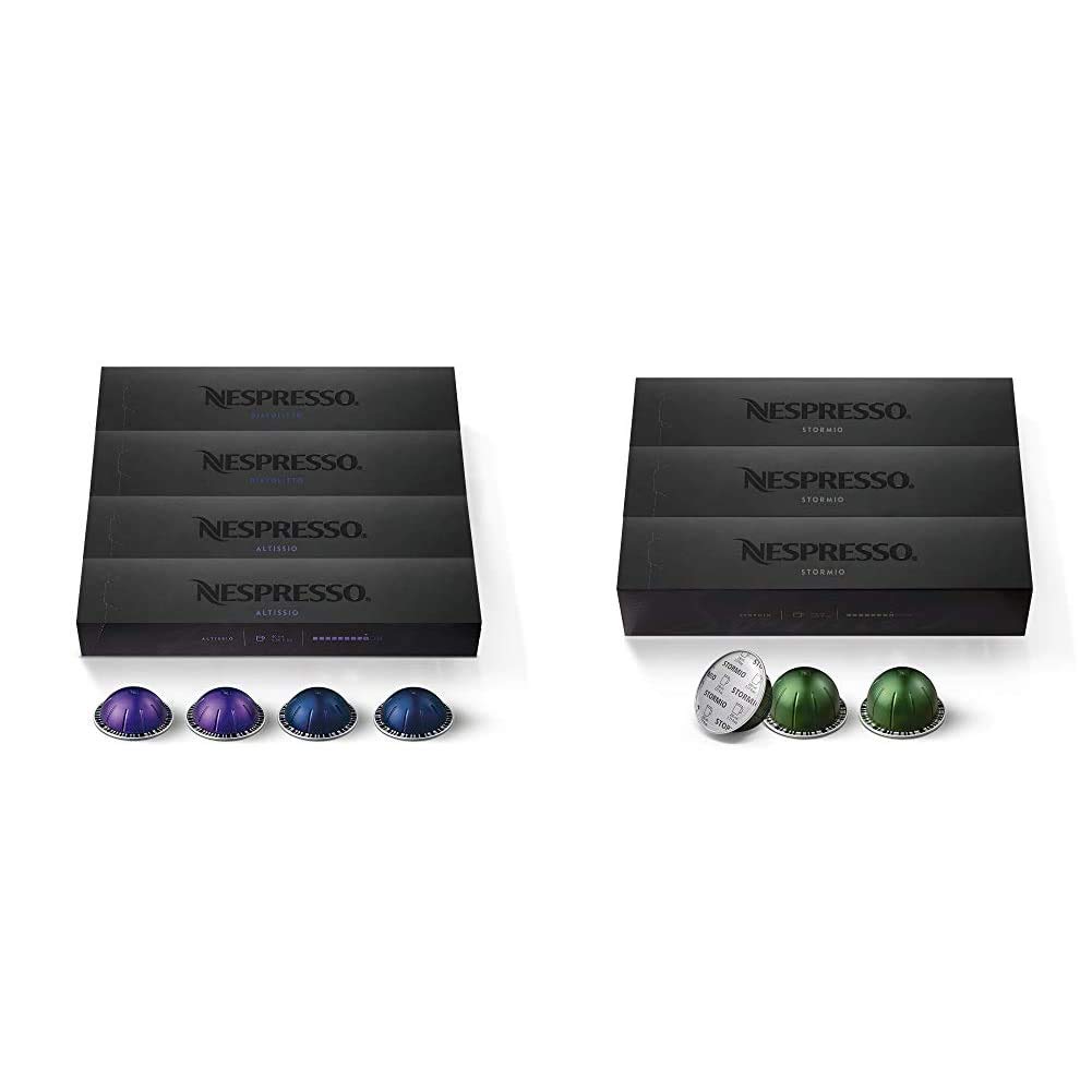 Nespresso Capsules VertuoLine Espresso and Dark Roast Coffee Variety Bundle (40 + 30 Count)