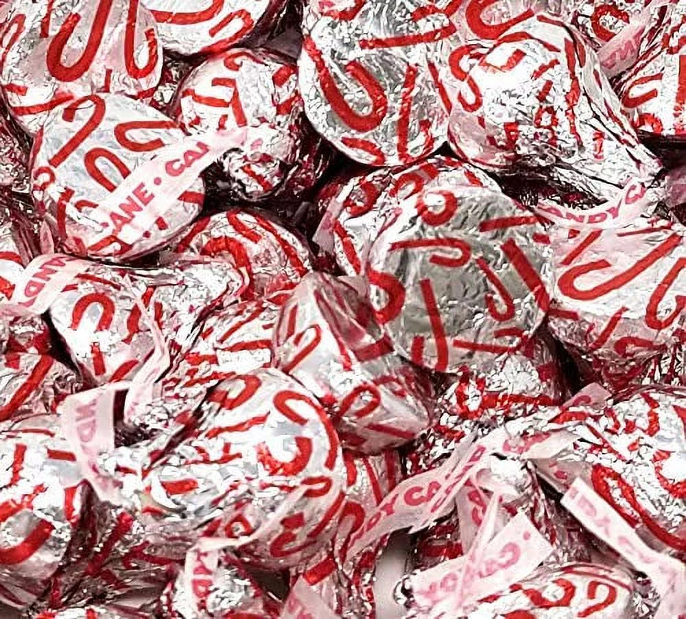HERSHEY'S KISSES Candy Cane Peppermint Bites, Bulk 2 Lbs