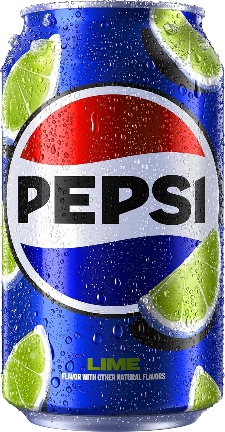 Pepsi Cola Soda Pop, Lime, 12 fl oz Cans, 12 Pack