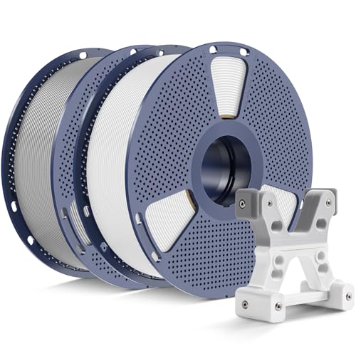 PETG Filament 1.75mm 2025 Upgrade Spool Compatible with Bambulab Refill Filament, 2kg(4.4lbs) SUNLU PETG 3D Printer Filament, 1.75mm Dimensional Accuracy +/- 0.02mm, Black+Black Bundle