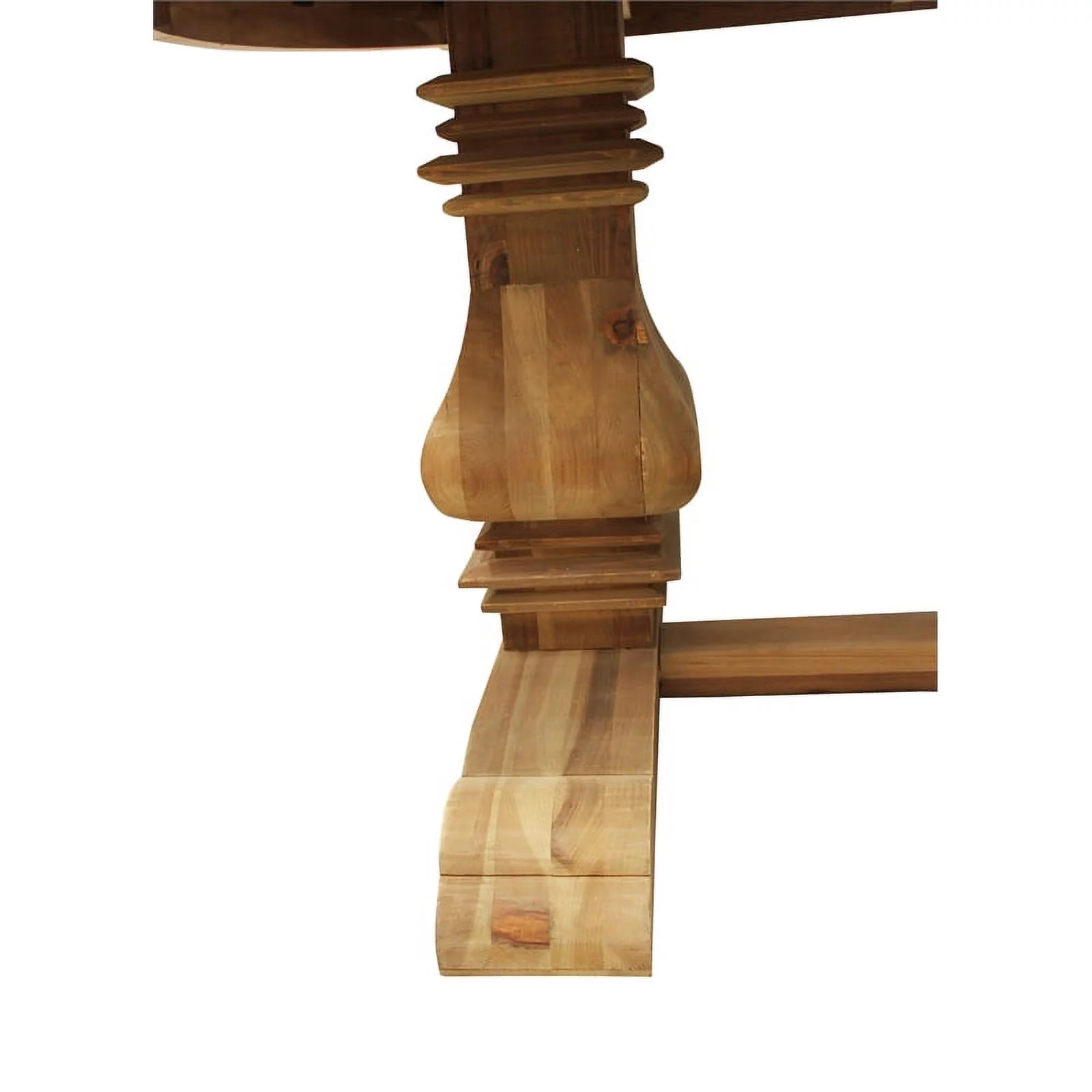 Manhattan Beach Old Pine Solid Wood Carrom Dining Table in Natural