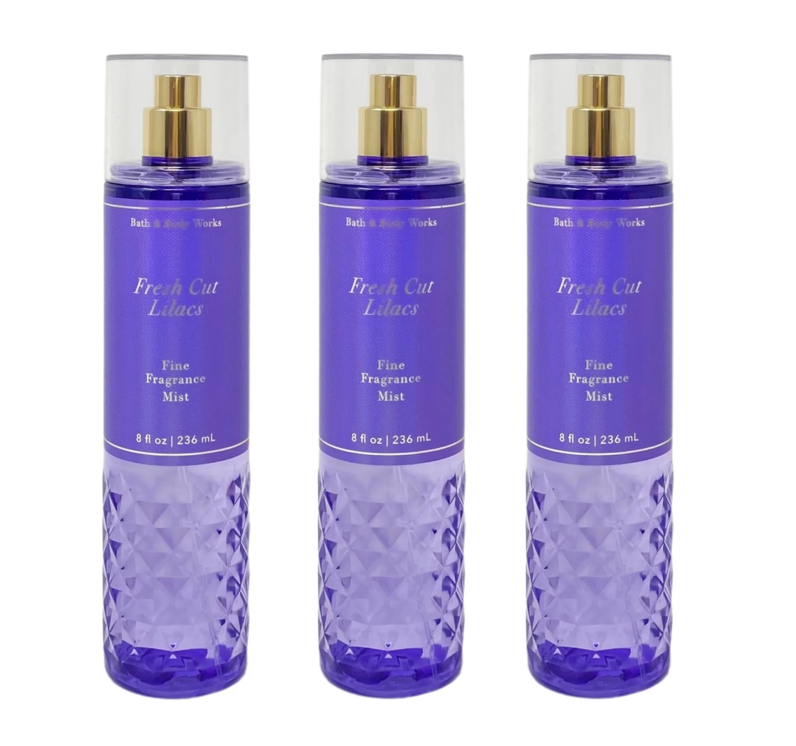 Bath and Body Works Fresh Cut Lilacs Fine Fragrance Mist Value Pack - 8 fl oz / 236 mL each