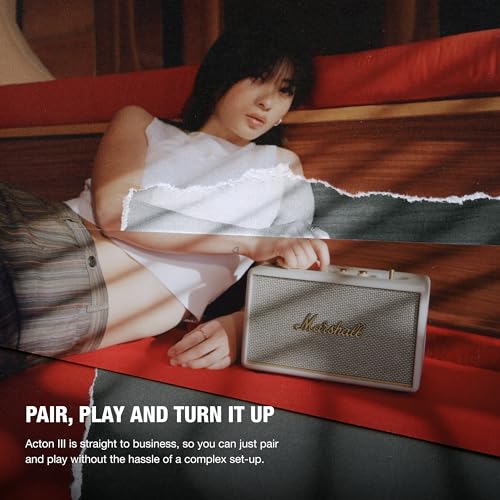 Marshall Acton III Bluetooth Home Speaker, Cream