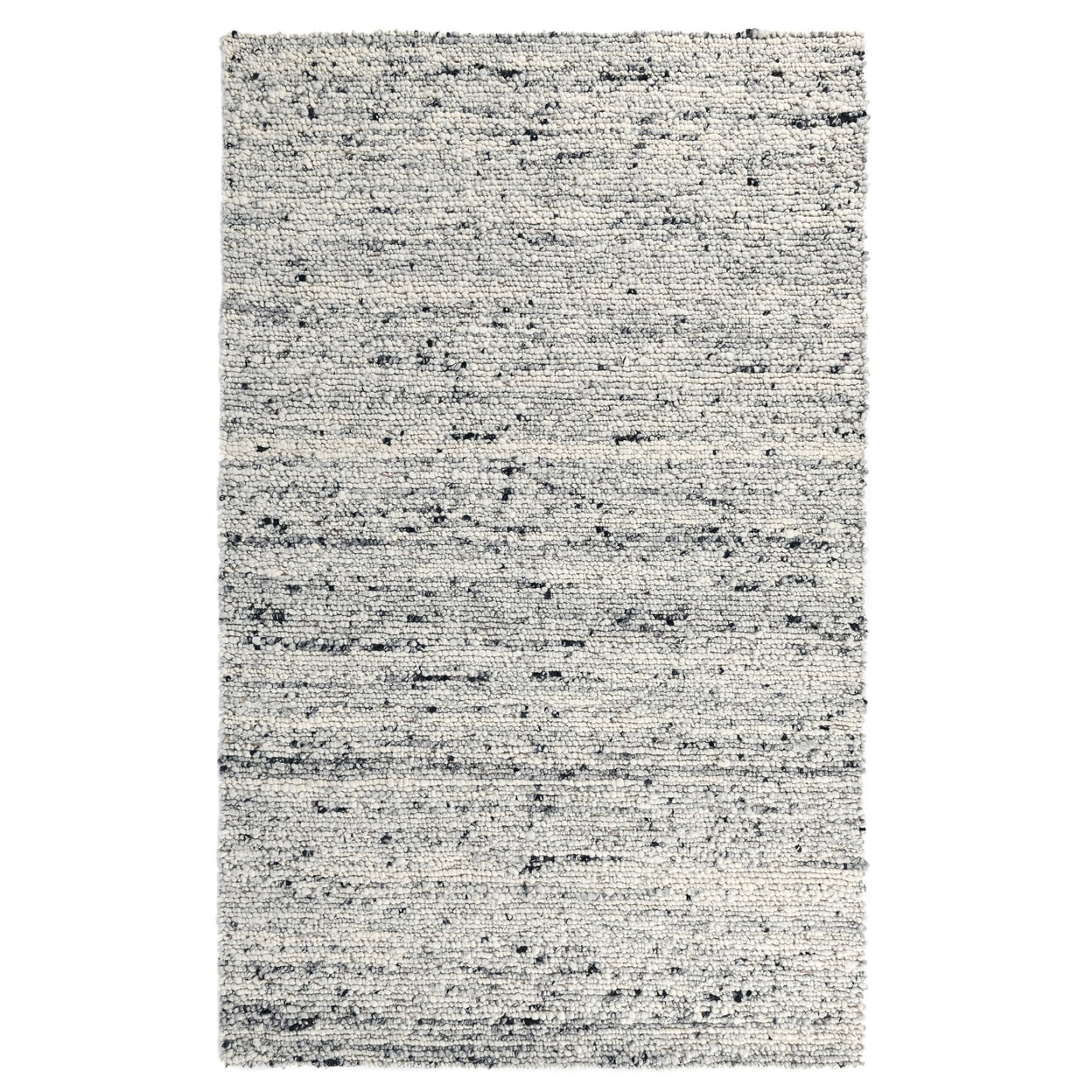 Evo 5 x 8 Medium Handwoven Area Rug Heather  Zealand Wool Ivory Gray- Saltoro Sherpi