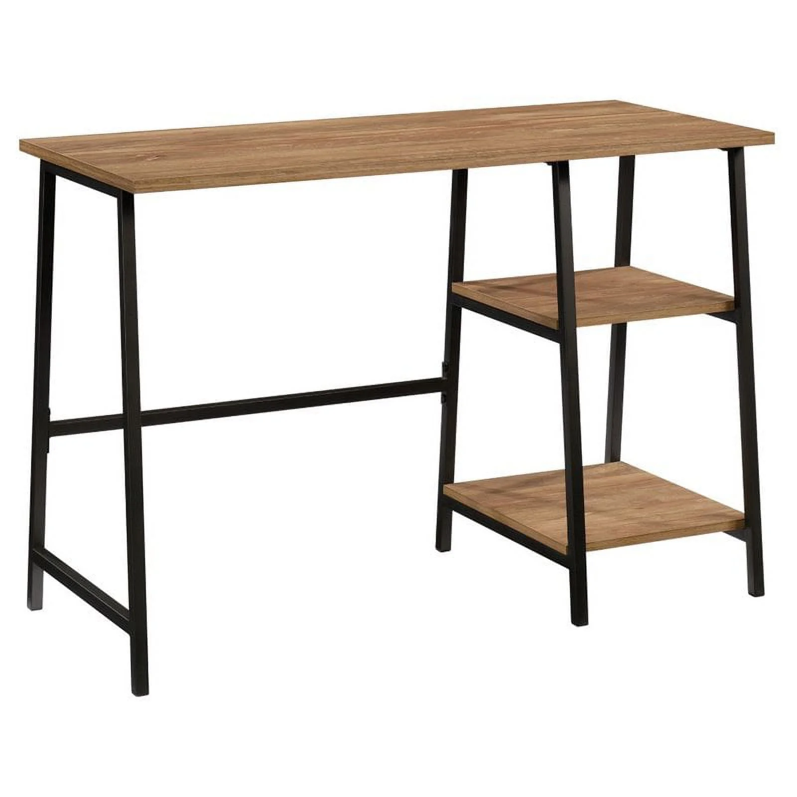 UrbanPro Traditional Single Pedestal Desk in Sindoori Mango