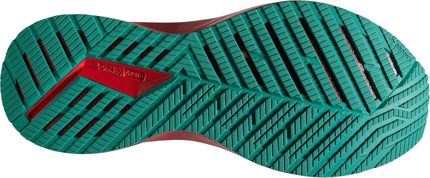 Brooks Women's Levitate 5 Neutral Running Shoe - Red/White/Green - 6 Medium