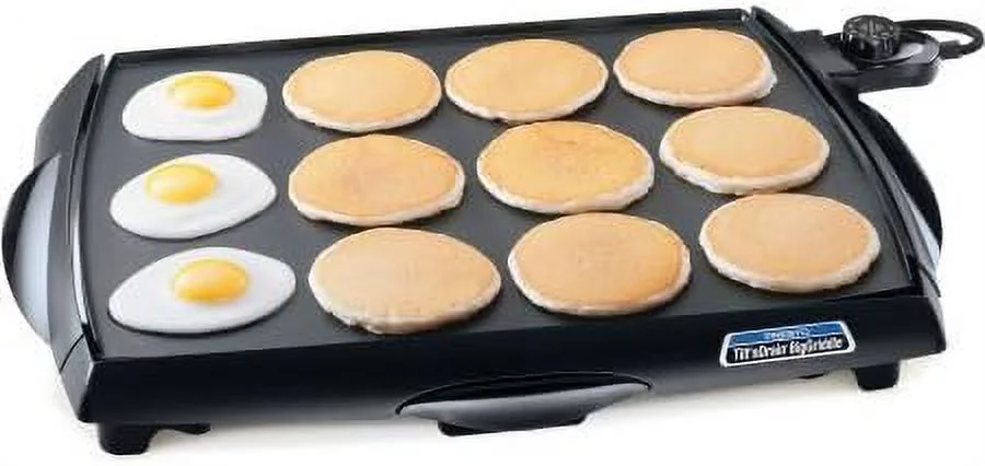 Biggriddle Cool Touch Griddle Premium Nonstick Surface Fully Immersible With The Heat Control Removed