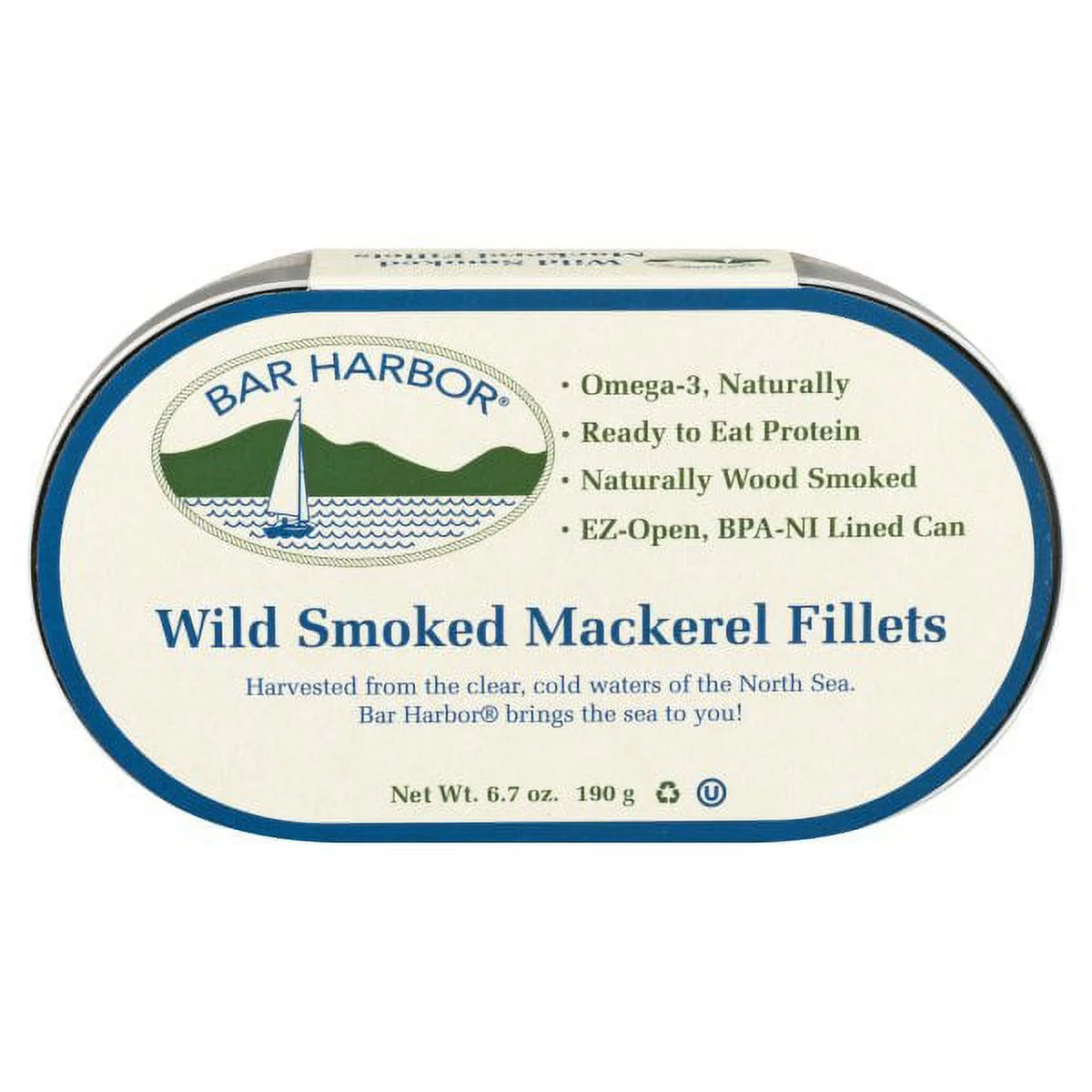 Bar Harbor - Mackerel Fillets Wild Smoked - Case of 12-6.7 OZ