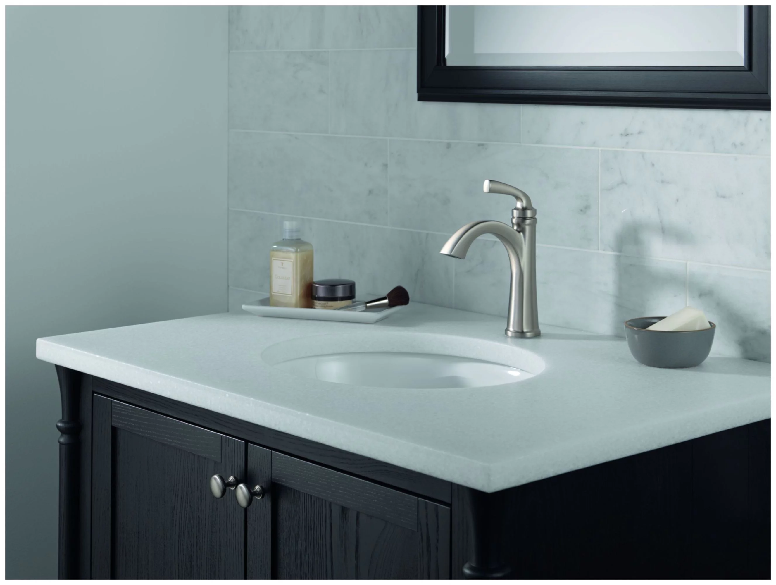 Delta 15864Lf Geist 1.2 GPM Single Hole Bathroom Faucet - Black