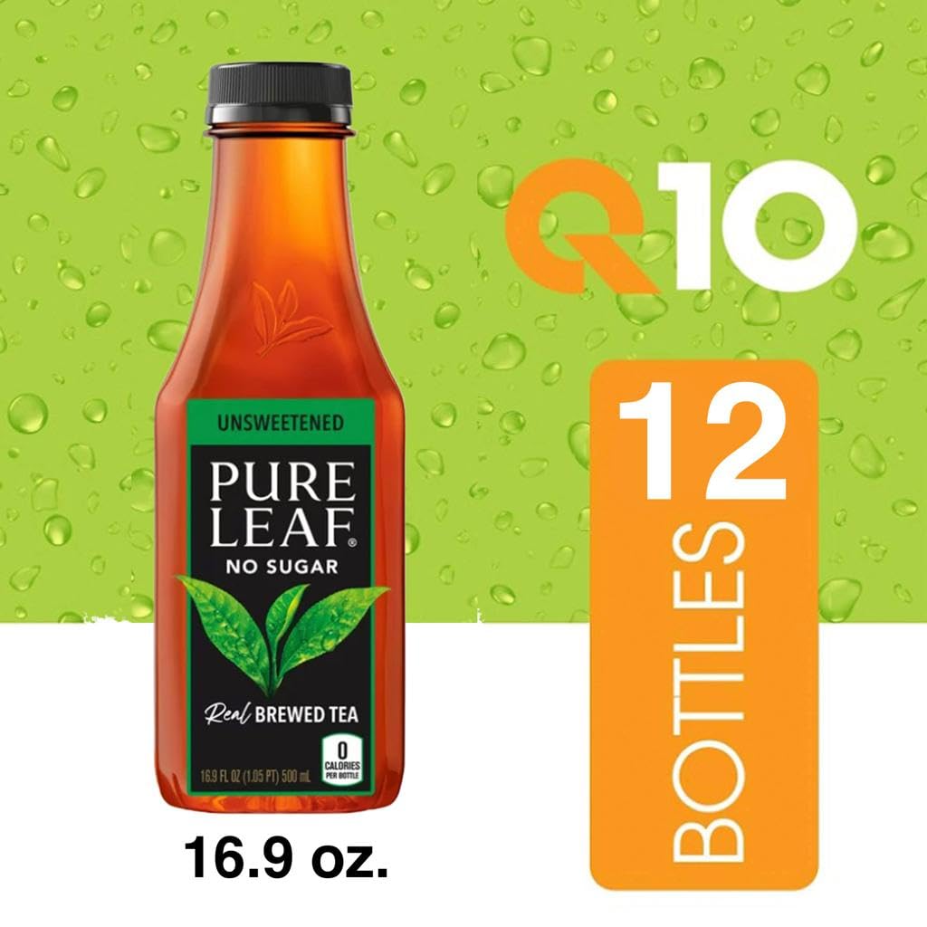 Pure Leaf Unsweetened no Sugar Real Brewed Tea 16.9 fl oz 12 Pack by QUALITATT 10