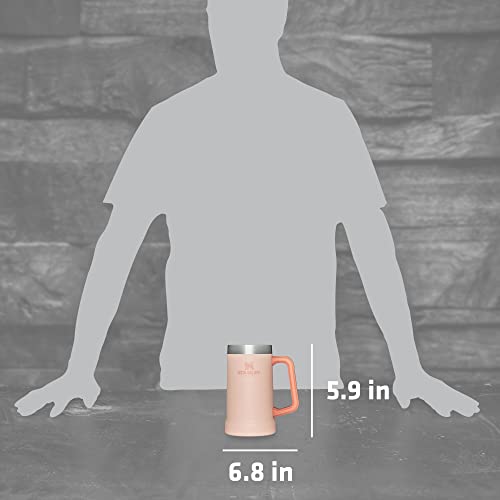 Stanley Stay-Chill Beer Stein 24 oz | Heavy Duty Big Grip Handle | Beer Tumbler Drink Cup, Holds 2 Cans | Insulated Stainless Steel Party Mug | BPA-Free | Azure