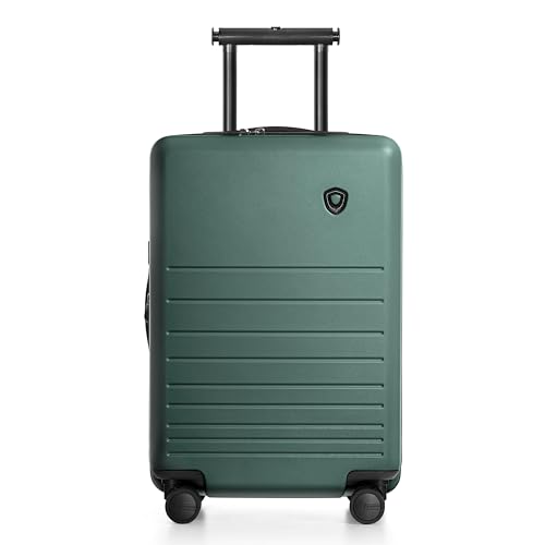 Traveler's Choice Markham Hardside Expandable Luggage with Double Spinner Wheels, Carry-On 21-Inch Suitcase, Green