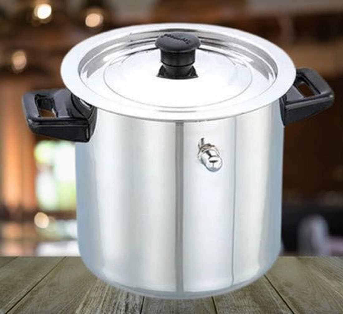 USA Deals 365 Traditional Milk Boiler | Milk Cooker | Double Wall | Stainless Steel Cookware-Milk Pot- Boiler with Whistle and Funnel (2 Liters)