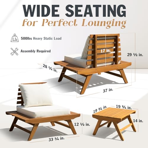 IDZO Heavy Duty 500lbs Weight Capacity Wicker Bistro Table and Chairs Set of 2 with Olefin Fabric Soft Cushions