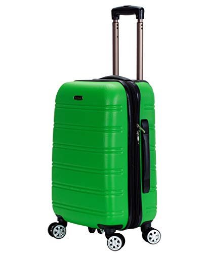 Rockland Melbourne Hardside Expandable Luggage with Spinner Wheels, 2TONENAVY, 2 Piece (20/28)