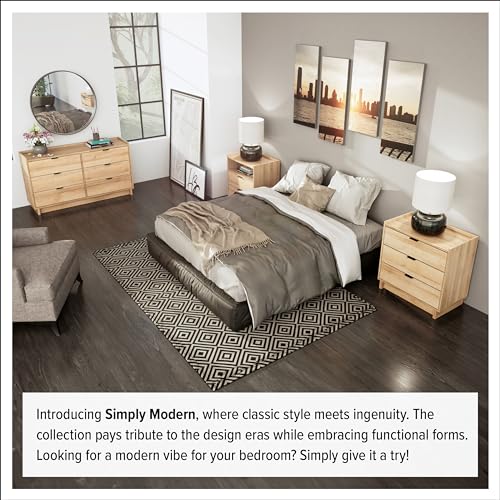 Prepac Sonoma Traditional Tall Nightstand Side Table with 3 Drawers, Functional Tall 3-Drawer Bedside Table 16