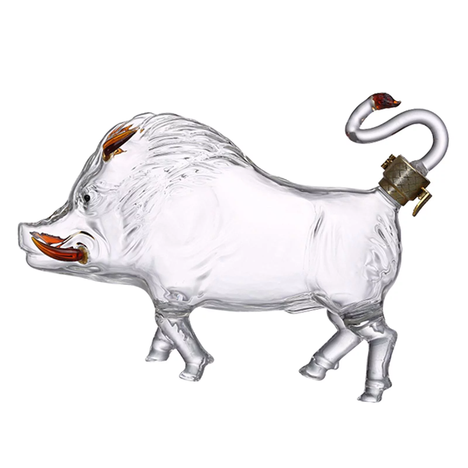 Animal , Bar Supplies, Gift Clear 1000ml Unique Boar Shaped Style