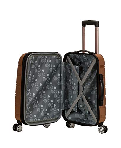 Rockland Melbourne Hardside Expandable Luggage with Spinner Wheels, 2TONENAVY, 2 Piece (20/28)