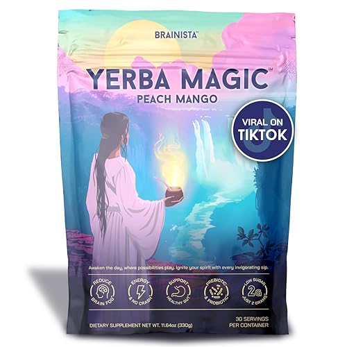 Yerba Mate Instant Tea Powder, 3-in-1 Super Drink - Clean Energy, Brain Fog Buster, and Gut Health Powered by Nootropics, Prebiotics and Probiotics | Yerba Magic Pina Colada 30 Servings