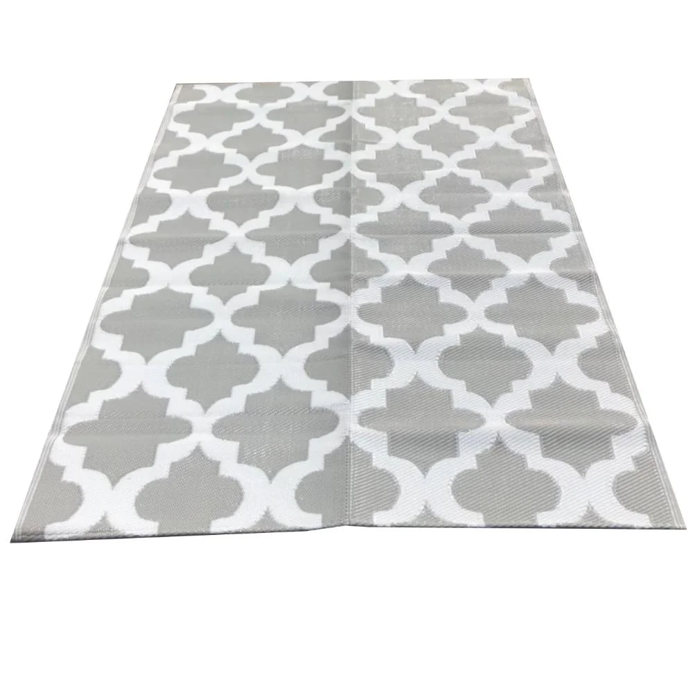World Famous Indoor/Outdoor Rug, Camping RV Patio Floor Mat, Poly Propylene, 72 x 106 Inches, Gray