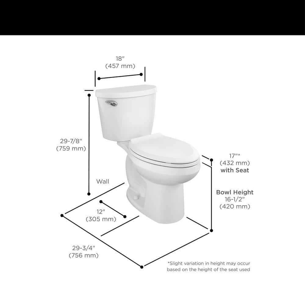 American Standard Reliant 2-piece 1.28 GPF Single Flush Chair Height Elongated Toilet in White - Shop Hardware Tools Online Store