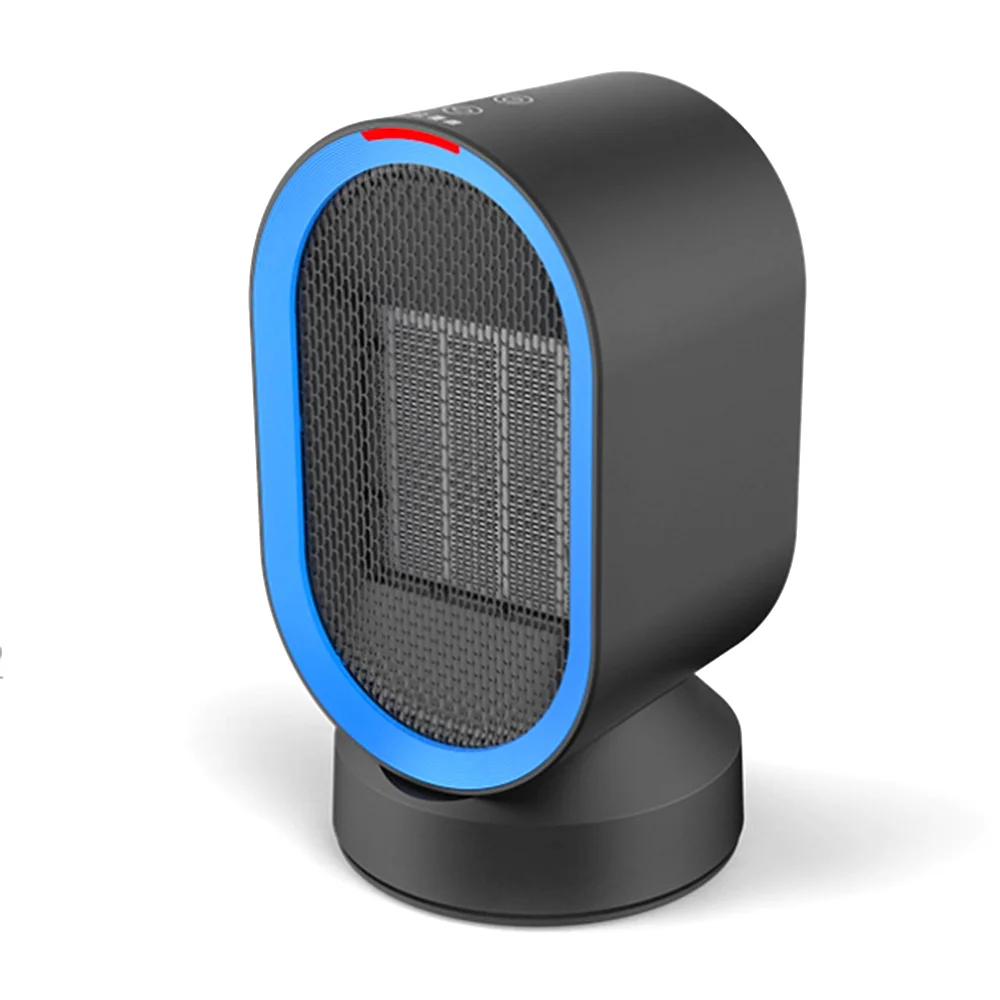 Small Electric Heater Portable Desk Fan Heater Adjustable Modes Air Warmer Silent Desk Office Heater