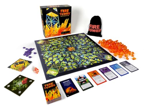 Runaway Parade Games Fire Tower Board Game Deluxe Edition- Fight Fire with Fire in This Fast-paced, Competitive Strategy Game | Easy to Learn | 10+ | 15-30 min