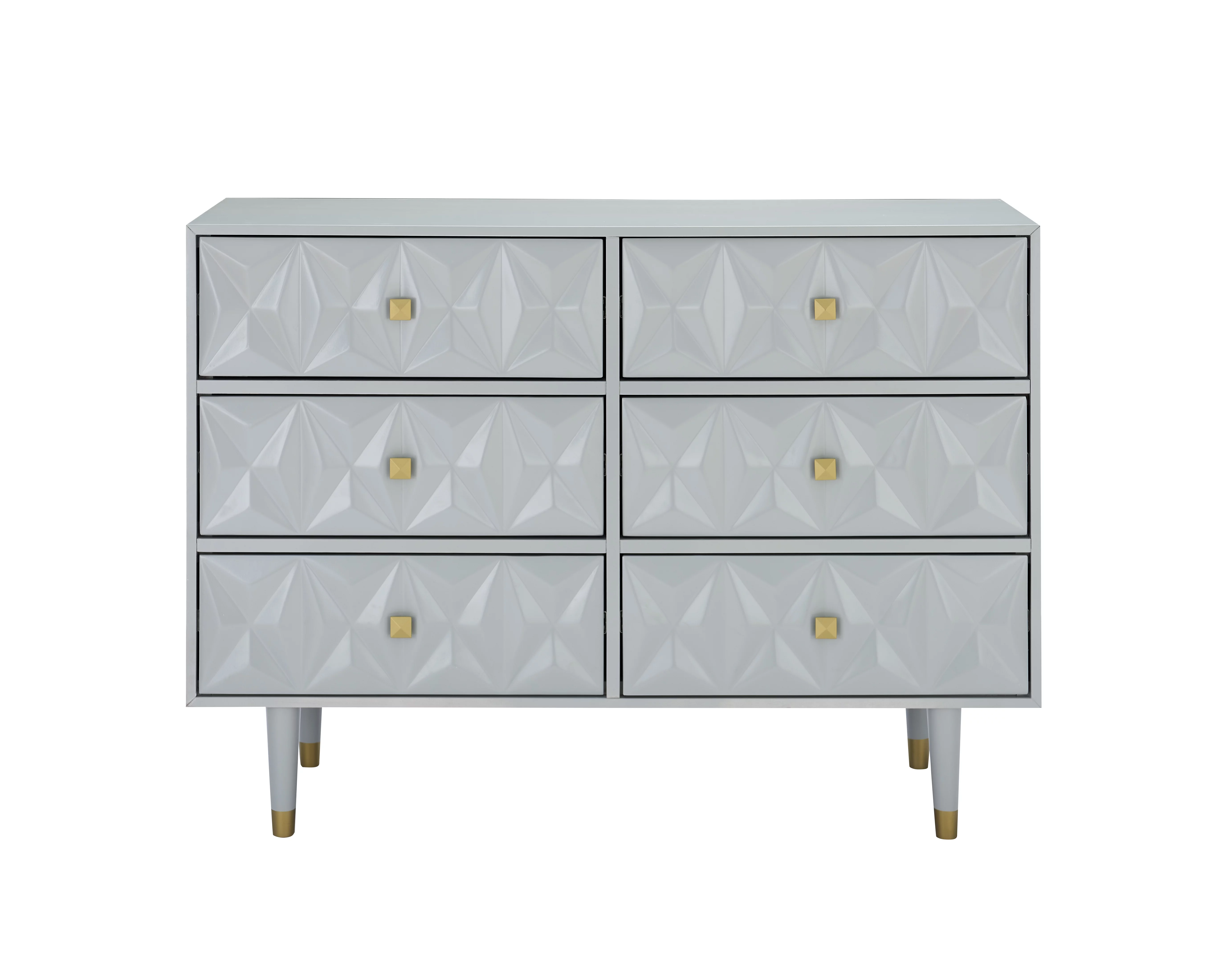 Linon Geo 6-Drawer Dresser - White