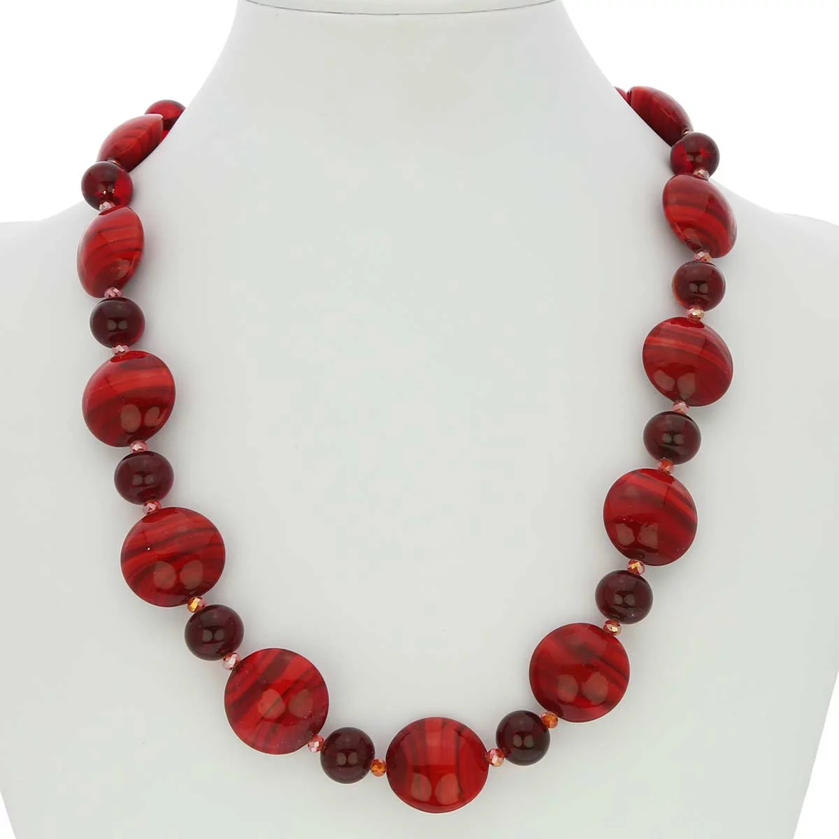 GlassOfVenice Murano Glass Wonders Necklace - Ruby Red