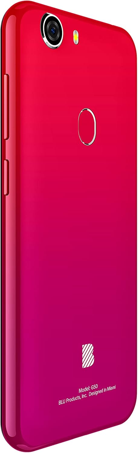 BLU G50 | 2021 | All Day Battery | Unlocked | 5.5” HD+ Display | 32 GB | 13MP Camera | US Version | US Warranty | Red
