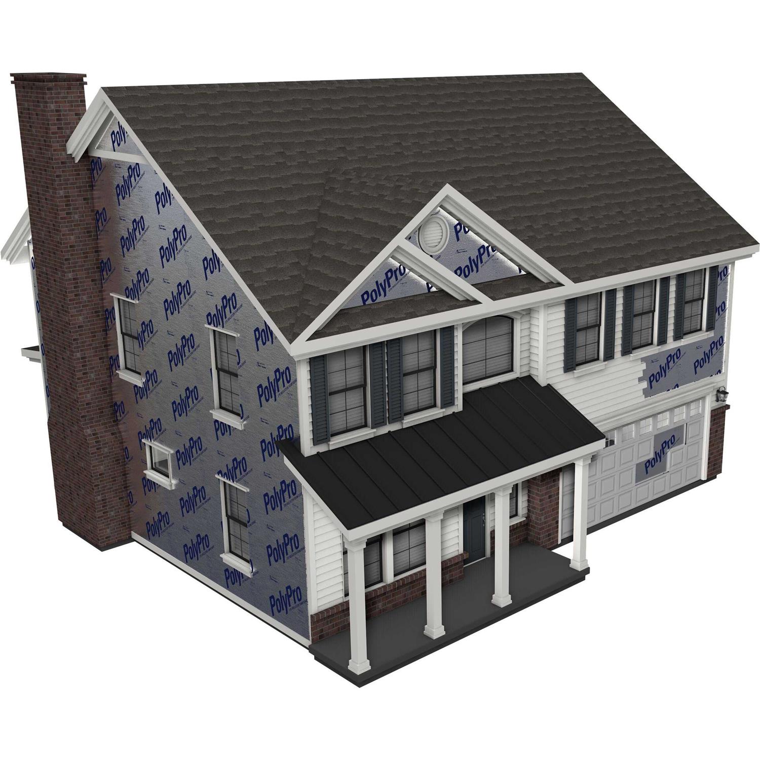 Perma R Products R 7.8 2-in x 4-ft x 8-ft Faced Polystyrene Garage Door Board Insulation 78920