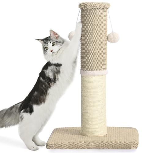 Made4Pets Tall Cat Scratching Post, Heavy Duty and Thicker Scratching Posts for Indoor Cats Adults, 33