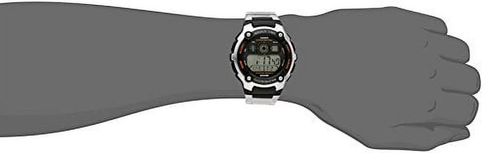 Casio Men's Multi-Functional Digital Silver Black Sport Watch AE-2000WD-1AVCF