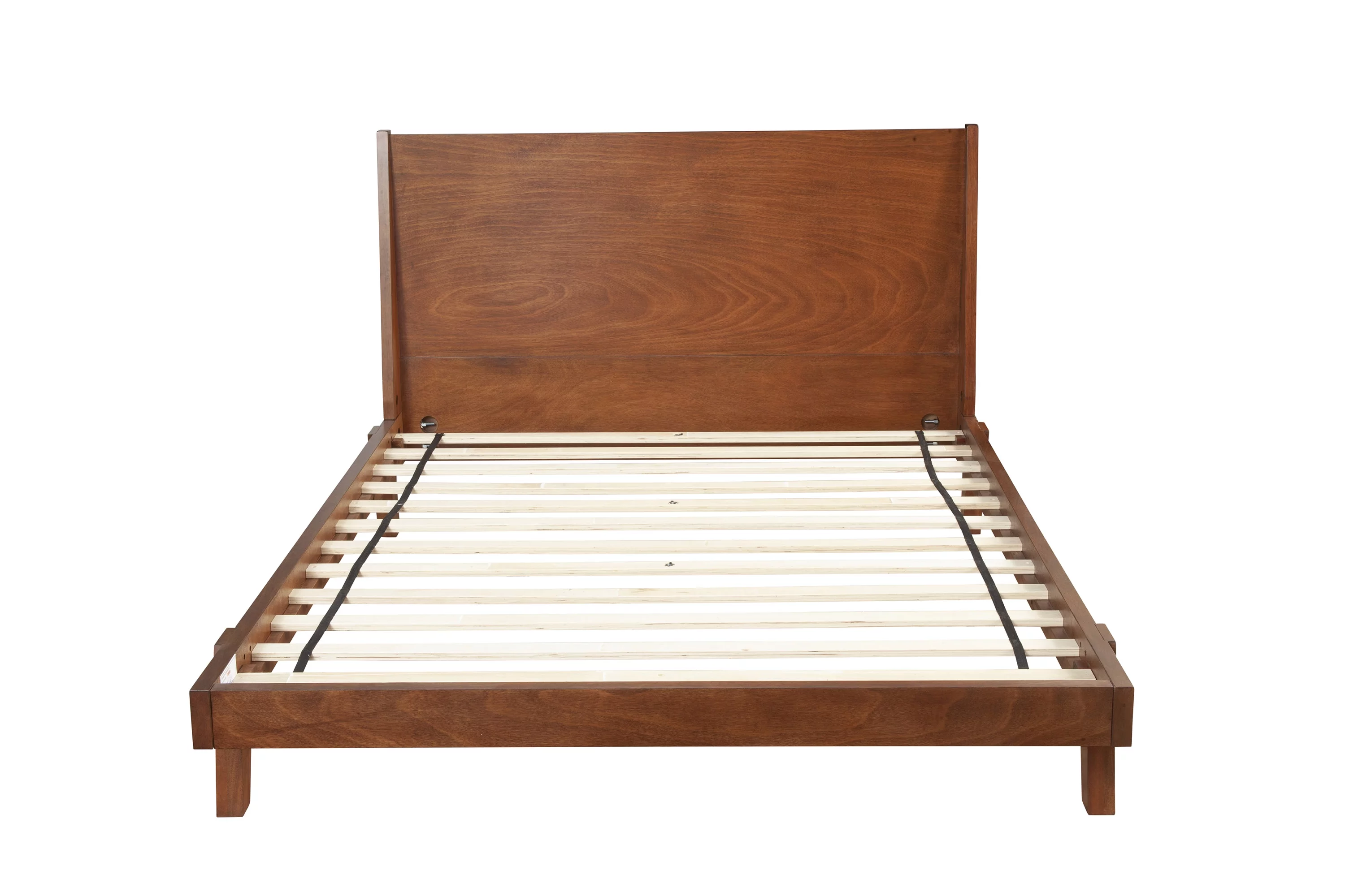 Alpine Furniture Dakota Full Wood Platform Bed in Acorn (Brown)