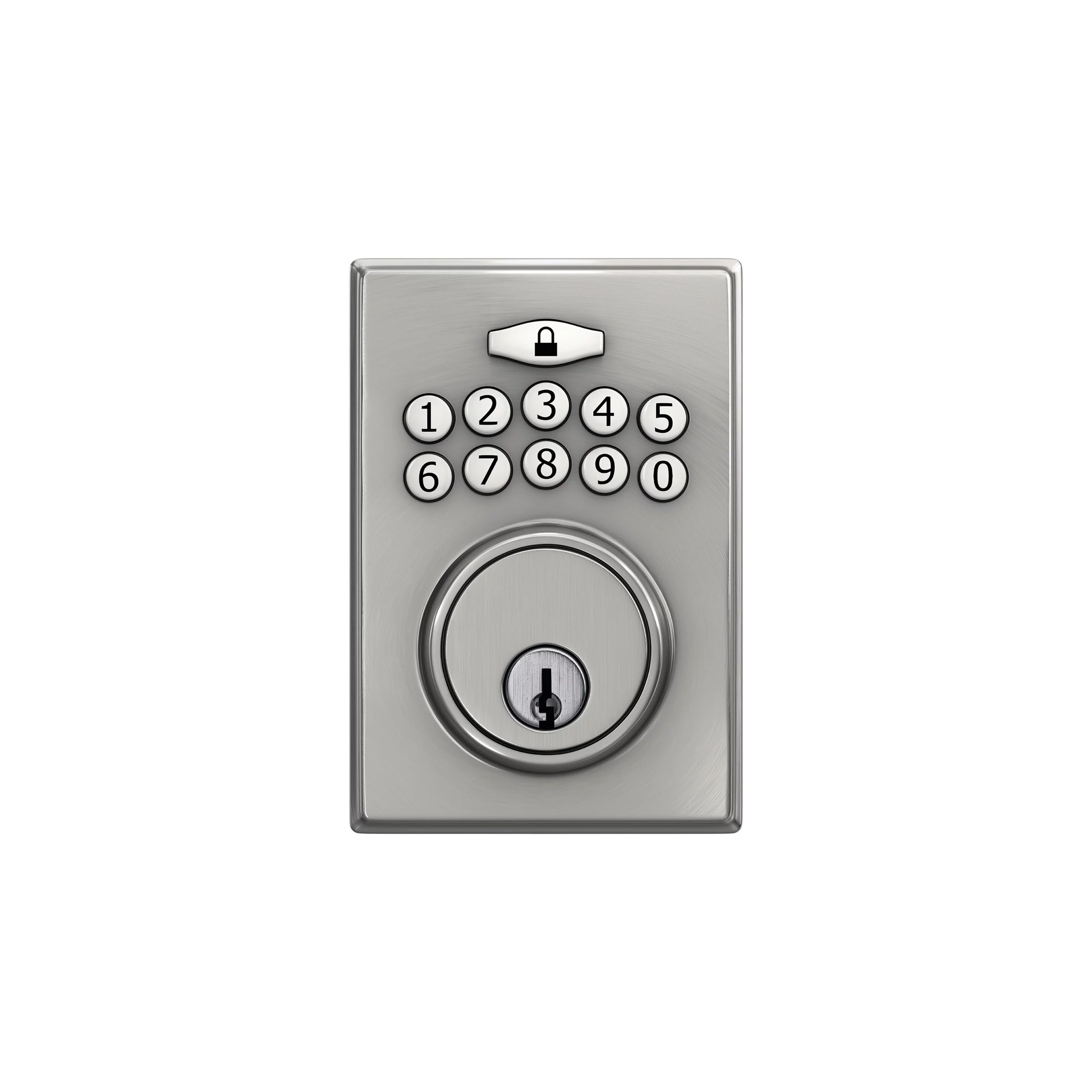 First Secure by Schlage Truss Keypad Electronic Deadbolt in Stainless Steel