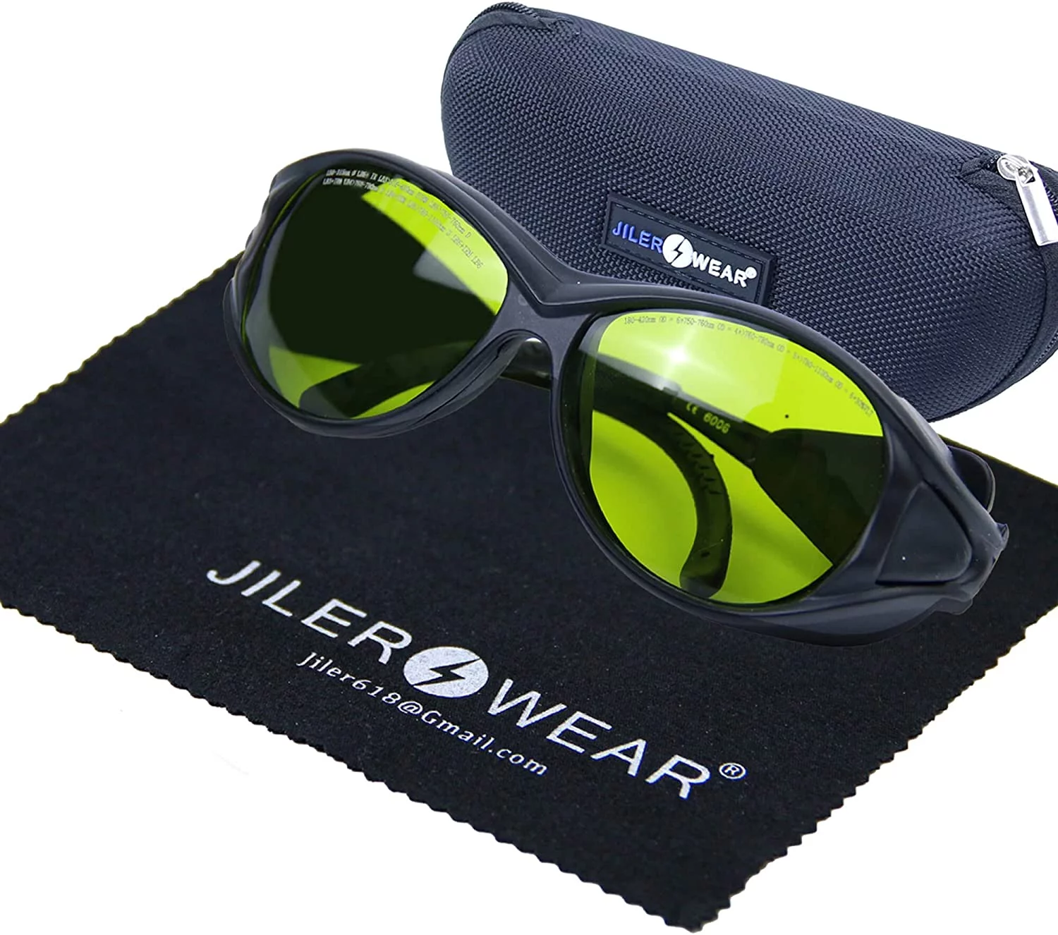 180-420 &740-1100nm Laser Safety Glassess 808nm Laser Engraving Protective Goggles,980nm, 1064nm Industrial Laser Protective Glasses,Professional OD6+ YAG,Semi-Conductor, Fiber Laser Safety Glassess