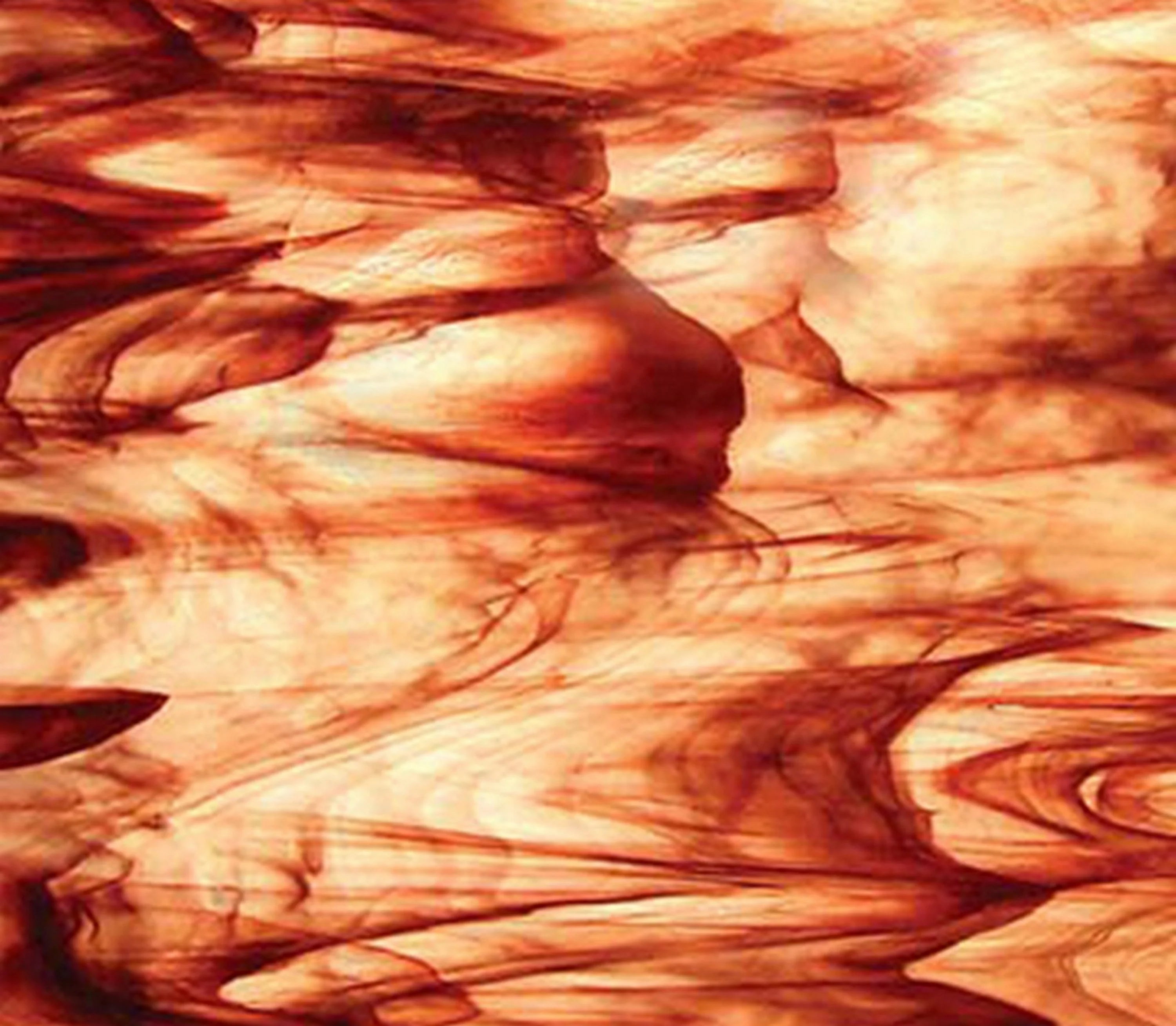 OCEANSIDE STAINED/FUSING GLASS SHEETS - SIERRA RED PEARL OPAL FUSIBLE (Small 8