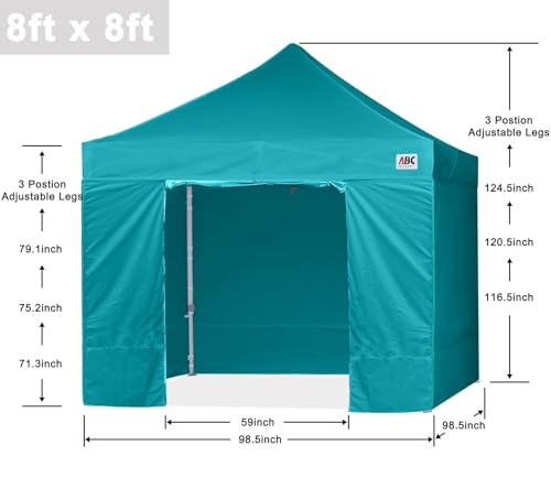 ABCCANOPY Easy Pop Up Canopy Tent with Sidewalls 10x10 Commercial -Series, White