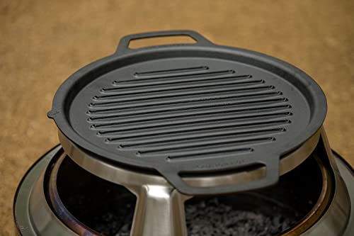 Solo Stove Bonfire Cast Iron Grill Cooking Bundle 2.0 | Smokeless Fire Pit, Stand, Grill & Hub, Wood Burning, Removable Ash Pan, Stainless Steel/Cast Iron, Height: 63 cm, Diameter: 44,5 cm, 20,3 kg