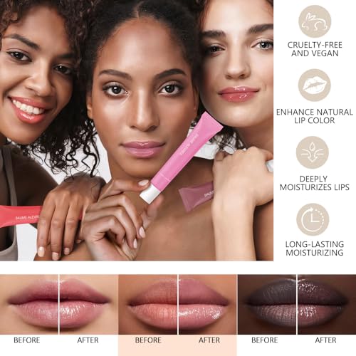 4 PCS Summer Special Lip Butter Balm – Ultra-Hydrating Lip Care with Shea Butter & Olive Oil, Soothes Dry Lips with Natural Tint & Gloss Effect, Lip Plumper Moisture & Light Lip Stain Finish