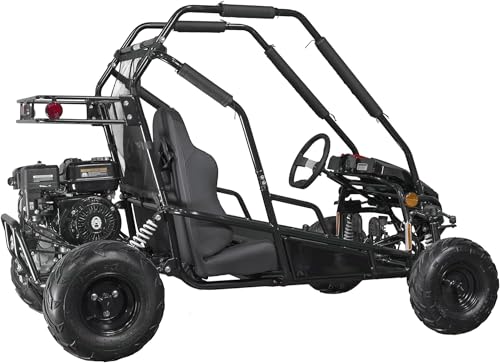 Coleman Powersports GK200 196cc Gas Powered Dual Seat Go-Kart, Reverse Gear, Adjustable Suspension, 275 lbs Maximum Load, Off Road Adventure Vehicle