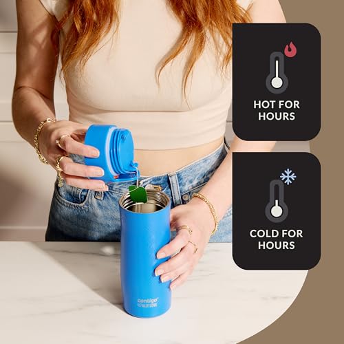 Contigo AUTOSEAL West Loop Vacuum-Insulated Stainless Steel Travel Mug with Easy-Clean Lid 20 oz Sake