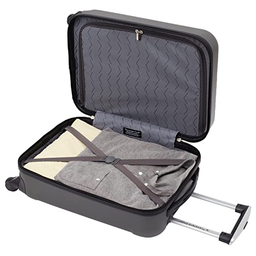 Travelers Club Cosmo Hardside Spinner Luggage, Navy Blue, Carry-On 20-Inch