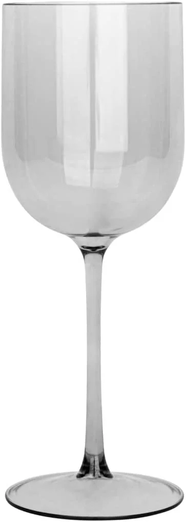 (60 PACK) EcoQuality Translucent Grey Plastic Wine Glasses - 12 oz Wine Glass with Stem, Disposable Shatterproof Wine Goblets, Reusable, Elegant Drink Cup Tumbler, Weddings, Party, Receptions, Dinner
