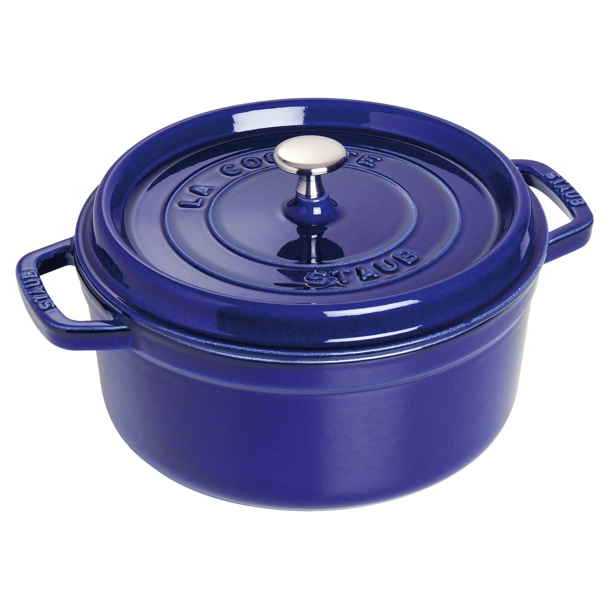 Staub Cast Iron 4-Quart Round Cocotte - Dark Blue