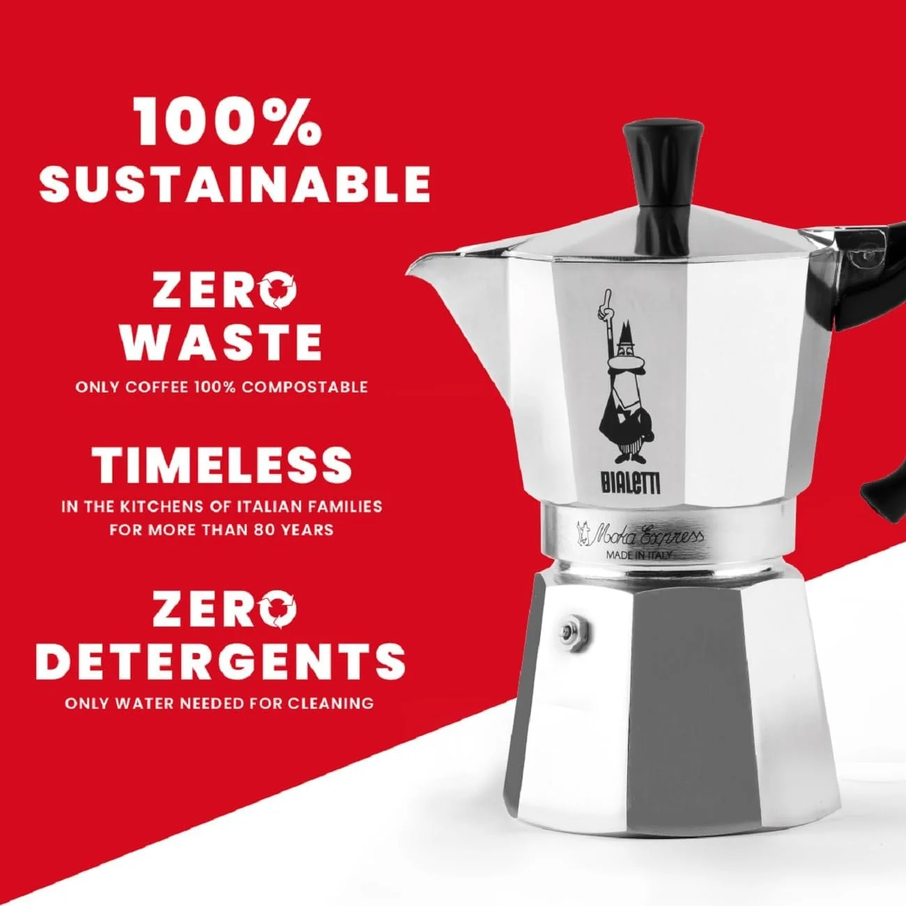 Bialetti - Moka Express: Iconic Stovetop Espresso Maker, Makes Real Italian Coffee, Moka Pot 9 Cups (14 Oz - 420 Ml), Aluminium, Silver 9 Cups (Pack of 1) Espresso Maker