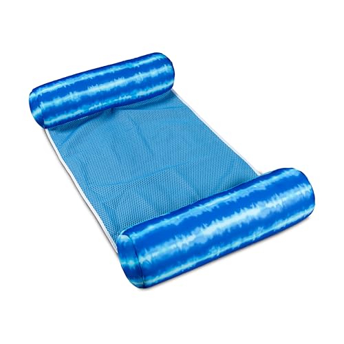 Big Joe Noodle Sling, No Inflation Needed, Pool Float with Armrests, Quick Draining Fabric, Cup Holder