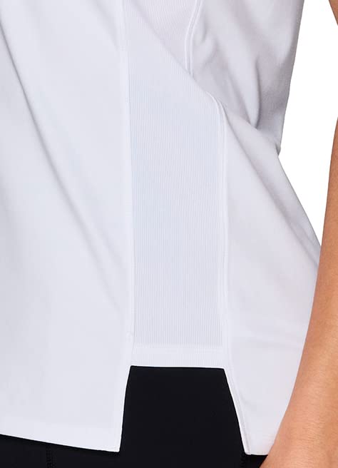 RBX Women's Gym Tank Top Tunic Length Yoga Tank, Relaxed Fit Super Soft Ribbed Side Sleeveless Workout Top