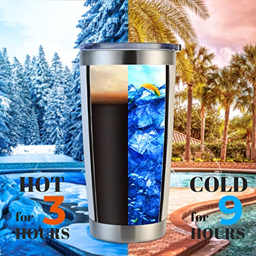 DOMICARE 20oz Stainless Steel Tumbler Bulk with Lid, Double Wall Vacuum Insulated Travel Mug, Powder Coated Coffee Cup, Powder Black, 8 Pack