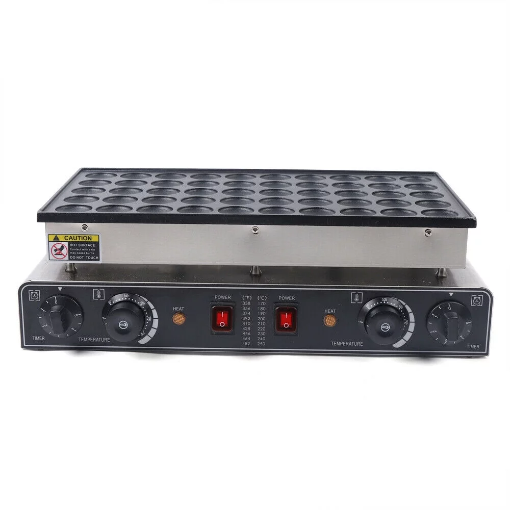 Commercial Pancake Maker Nonstick 50 Holes Electric Mini Dutch Baker Machine